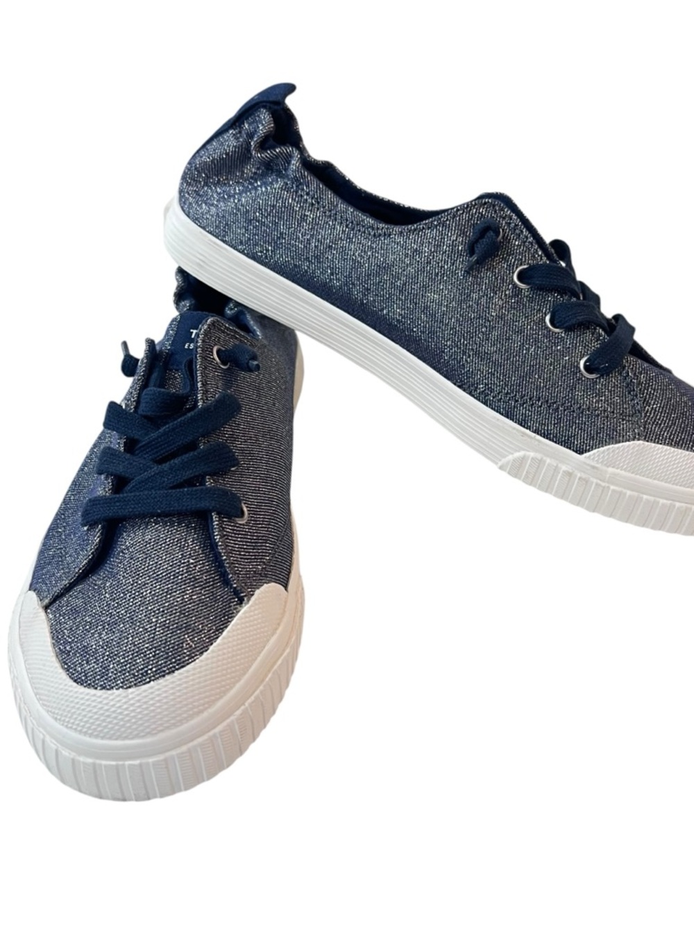 Tretorn Mega4 Sneakers Womens Size 7 Marine Blue Glitter New W/O Box
